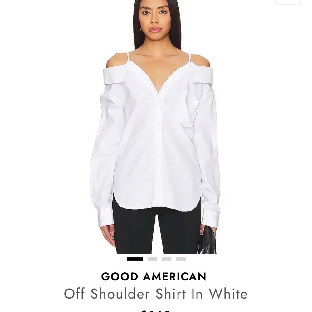 NWT Good American off Shoulder White Blouse